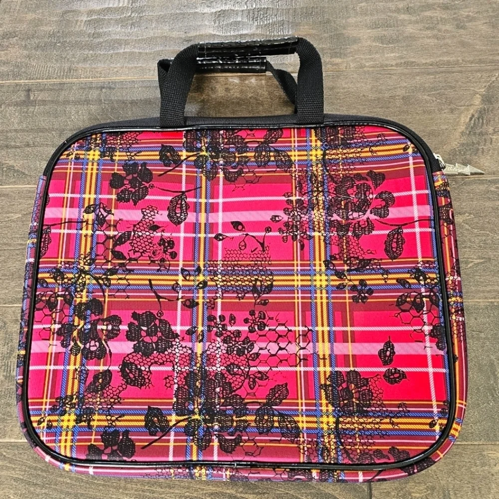 Betsey Johnson Pink Plaid Laptop Carrying Bag